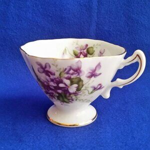 Vintage Spring Violets Teacup Rossetti Occupied Japan 1945-1952 Hand Painted